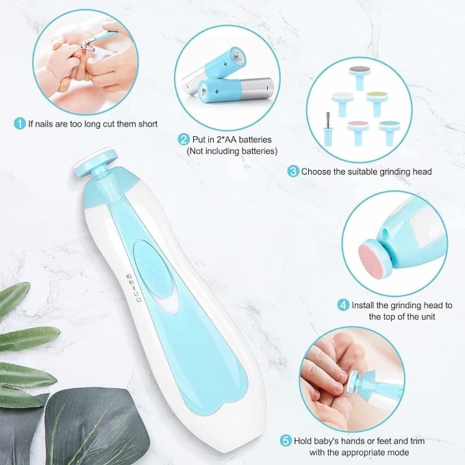 🔥Premium Baby Nail Trimmer Electric Clippers - Safe baby Nail clipper